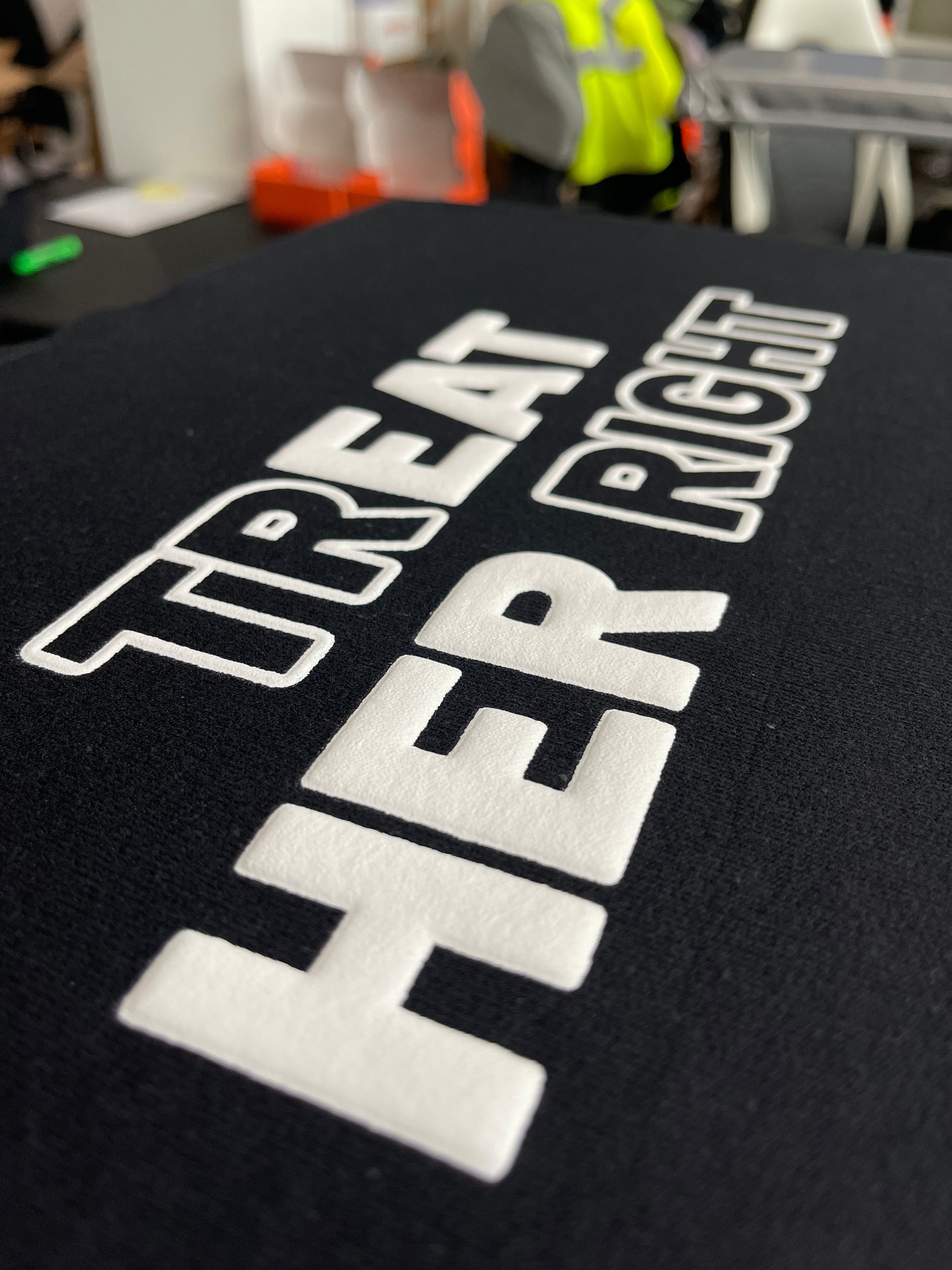 Luckless Outfitters Treat Her Right Hoodie — detail close-up