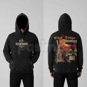 Treaty Oak Revival West Texas Degenerate Hoodie – Vintage Washed Country Music Streetwear