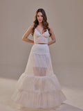 Trumpet Petticoat Skirt with Waist Corsage and 3 Hoops , Bridal Crinoline Slip – Bridal Port