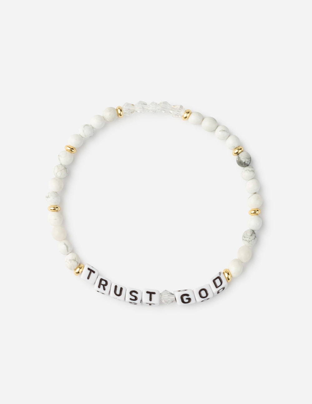 Elevated Faith Trust God Letter Bracelet — main product shot