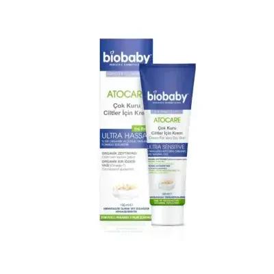 Biobaby Organic Baby Moisturizing Cream for Dry and Atopic Skin - Hypoallergenic, Dermatologically Tested, 3.38 fl oz