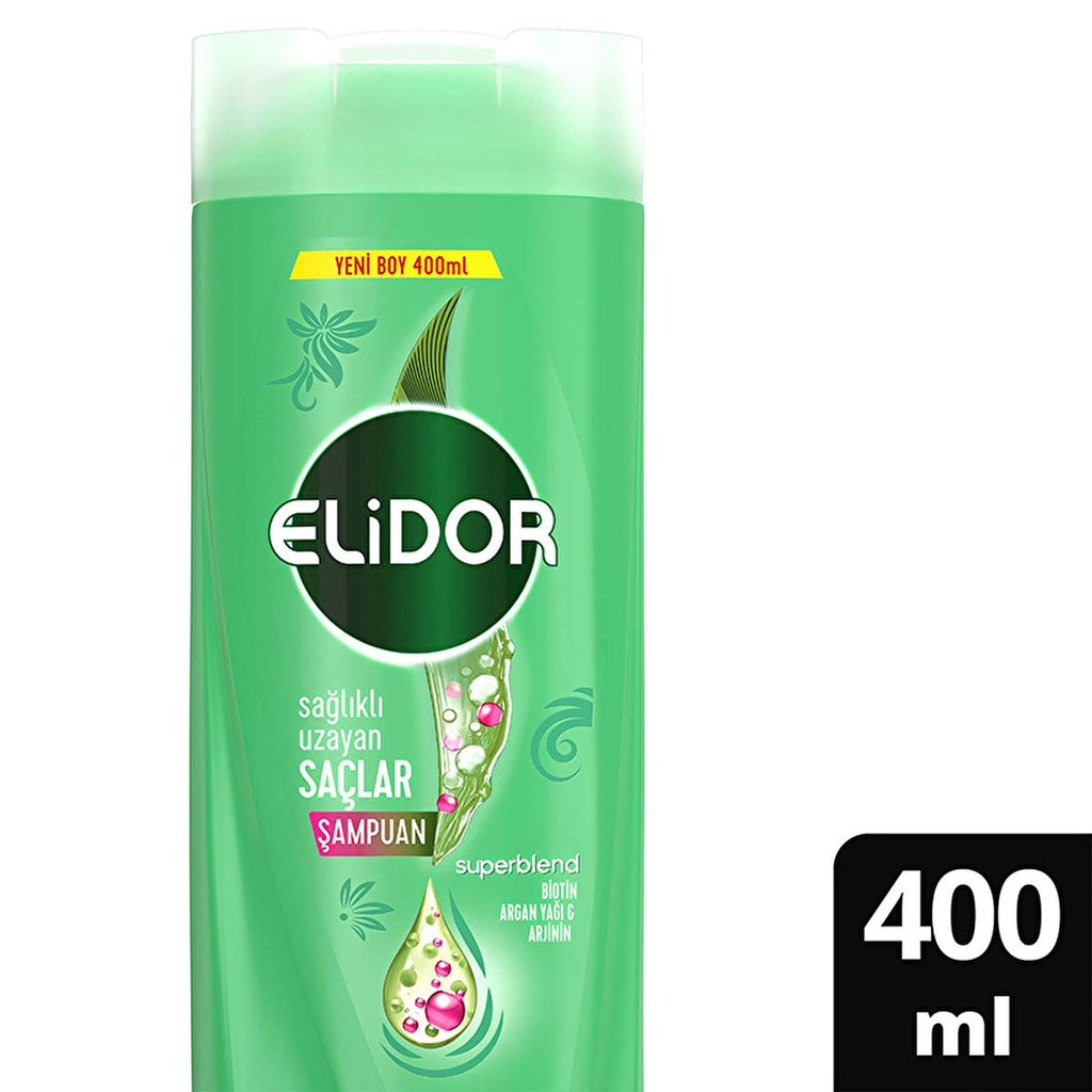 Elidor Healthy Hair Growth Shampoo with Biotin & Argan Oil - Nourishing Hair Care for Longer, Healthier Locks