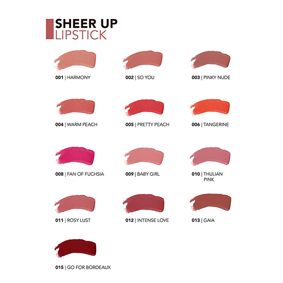 Flormar Sheer Up Gaia: Moisturizing Semi-Transparent Lipstick for Natural, Glossy Lip Color | Hydrating, Lightweight & Creamy