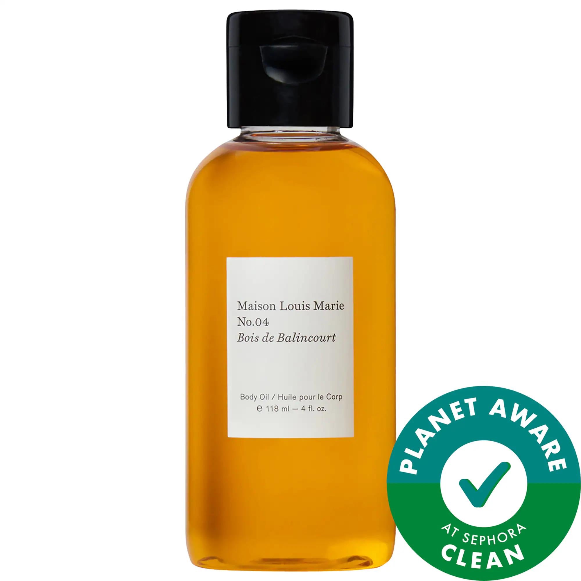 Maison Louis Marie No.04 Bois de Balincourt Body Oil: Hydrating, Antioxidant-Rich Sandalwood & Vetiver for Silky Skin