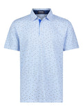 White Water Life Tuna Performance Polo Light Blue Navy — main product shot