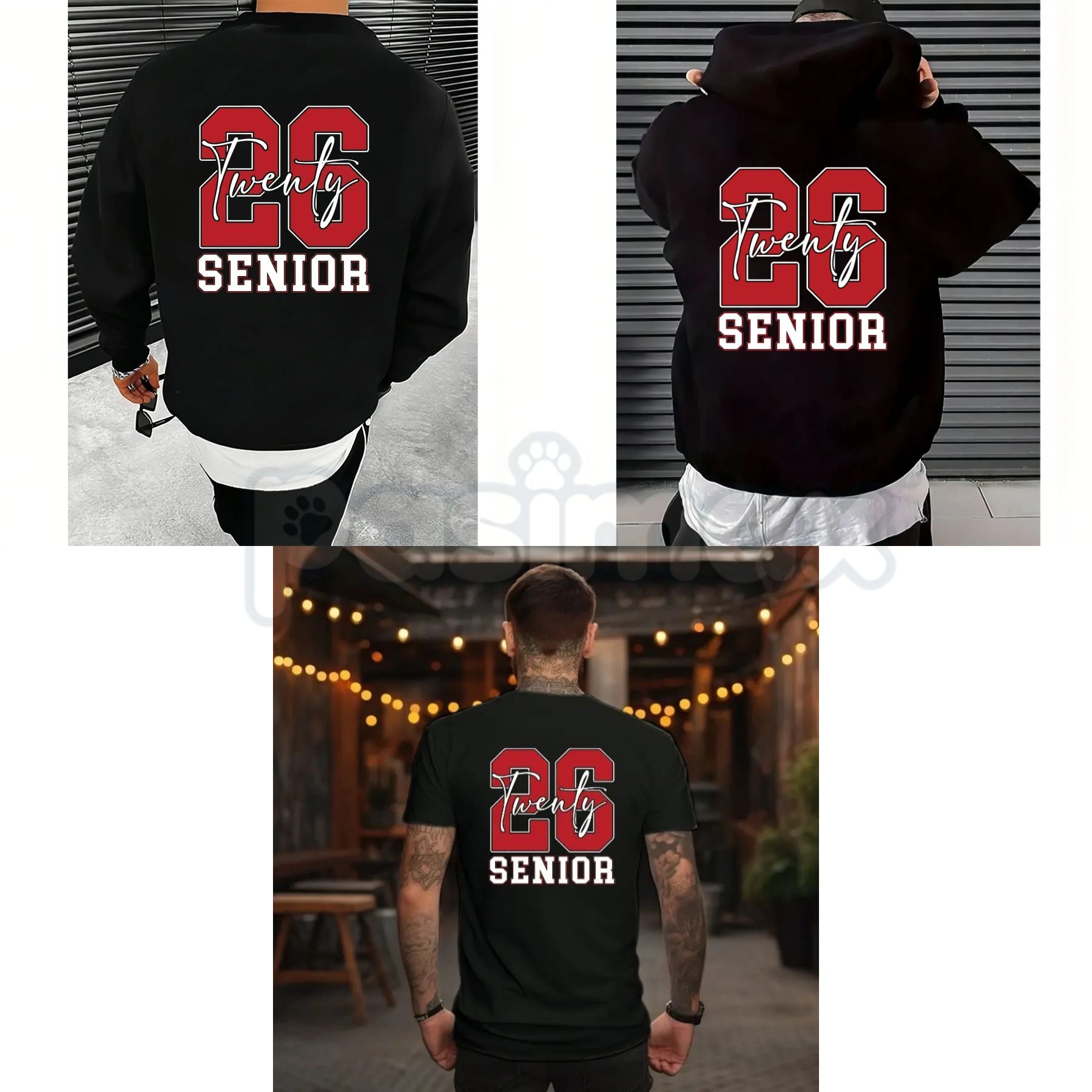Pasimax Twenty 26 Senior Hoodie – Class of 2026 Graduation Sweatshirt & T-Shirt, Senior Year Game Day Fit — main product shot