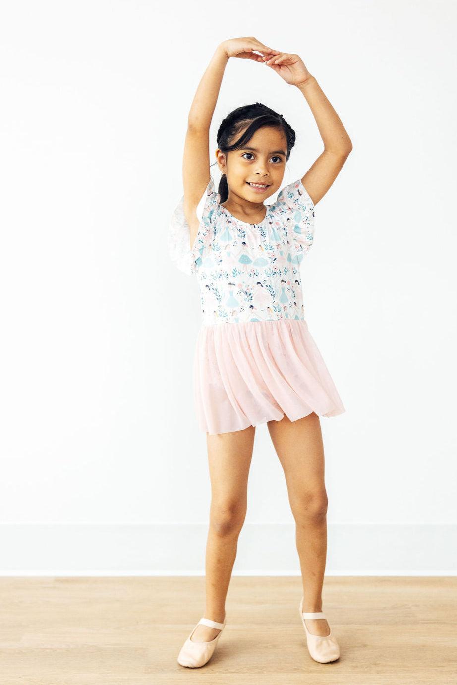 Mila & Rose ® Twinkle Toes S/S Twirl Leotard — detail close-up
