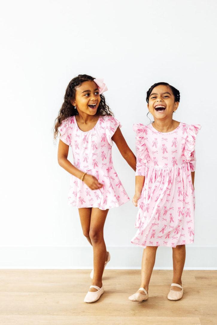 Mila & Rose ® Twirling en Pointe S/S Twirl Leotard — detail close-up