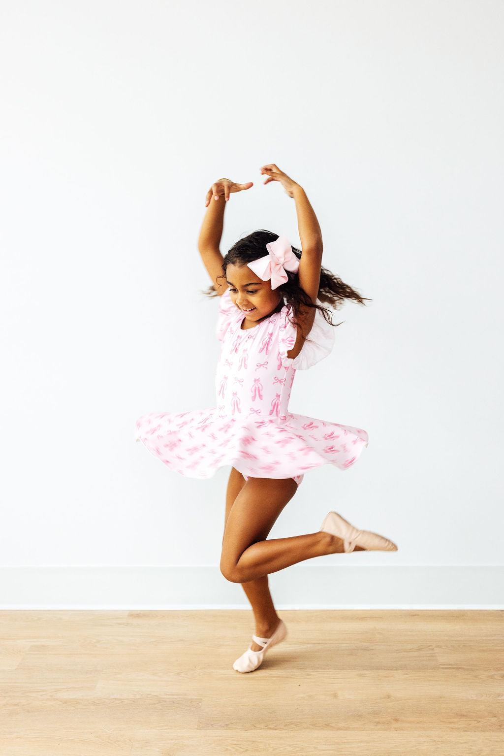 Mila & Rose ® Twirling en Pointe S/S Twirl Leotard — back view