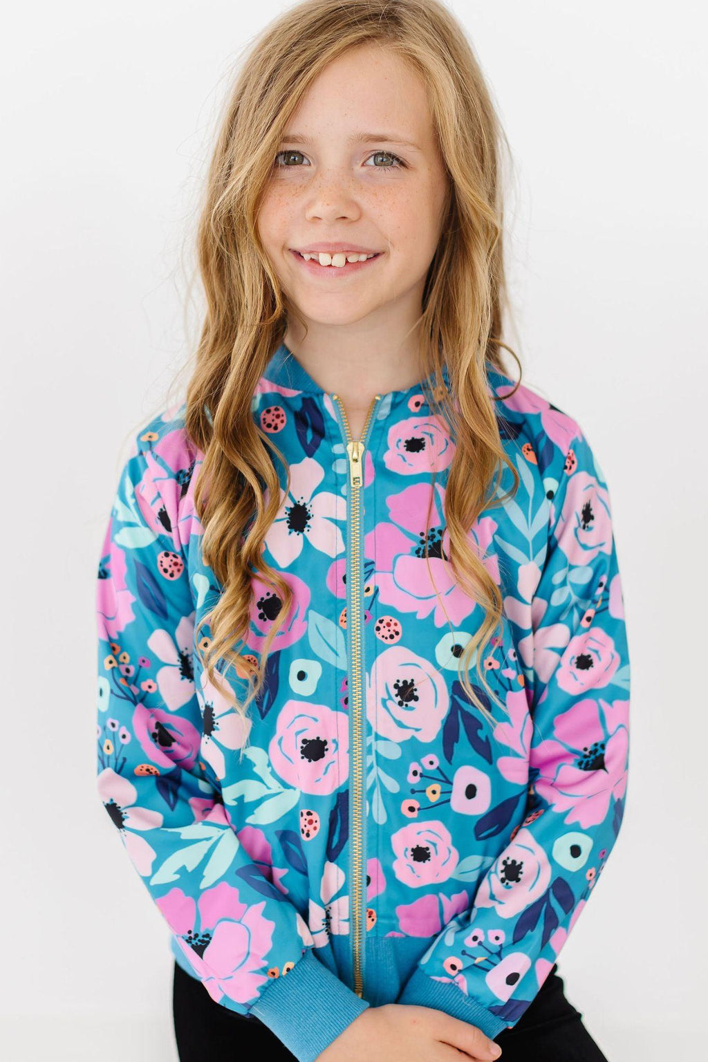 Mila & Rose ® Twirling in Teal Satin Jacket — main product shot