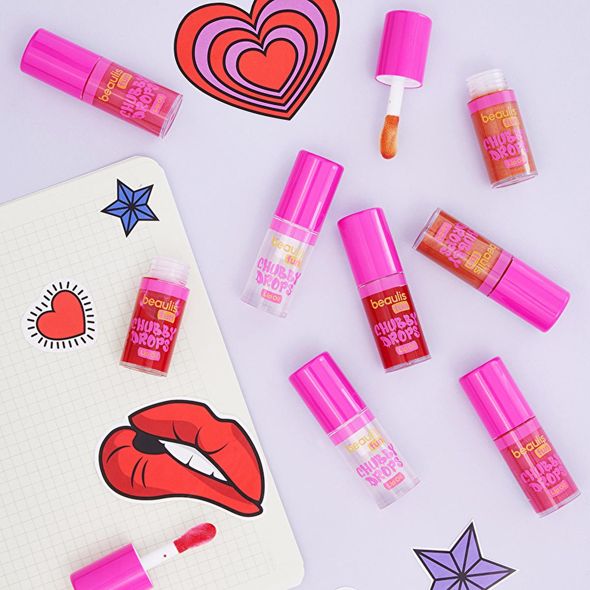 Beaulis Lip Care Product - Moisturizing Lip Balm with Color, Portable Lip Gloss - Beaulis Fun Chubby Drops Dudak Yağı 535 Pink Whisper