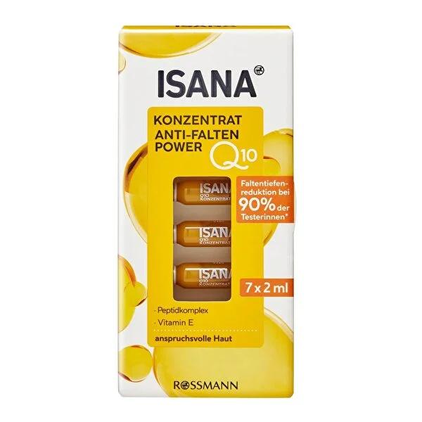 Isana Q10 Anti-Wrinkle Serum Ampoules: Reduce Wrinkles, Smooth & Hydrate - German Anti-Aging Facial Serum with Acai Berry - 7x2ml