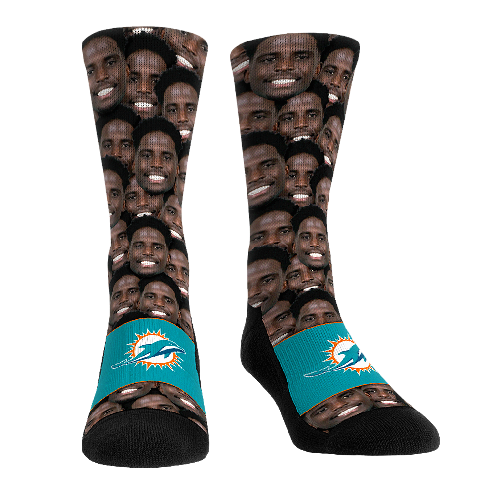 Rock 'Em Socks Rock 'Em Socks Tyreek Hill - Miami Dolphins  - Face Repeat — main product shot