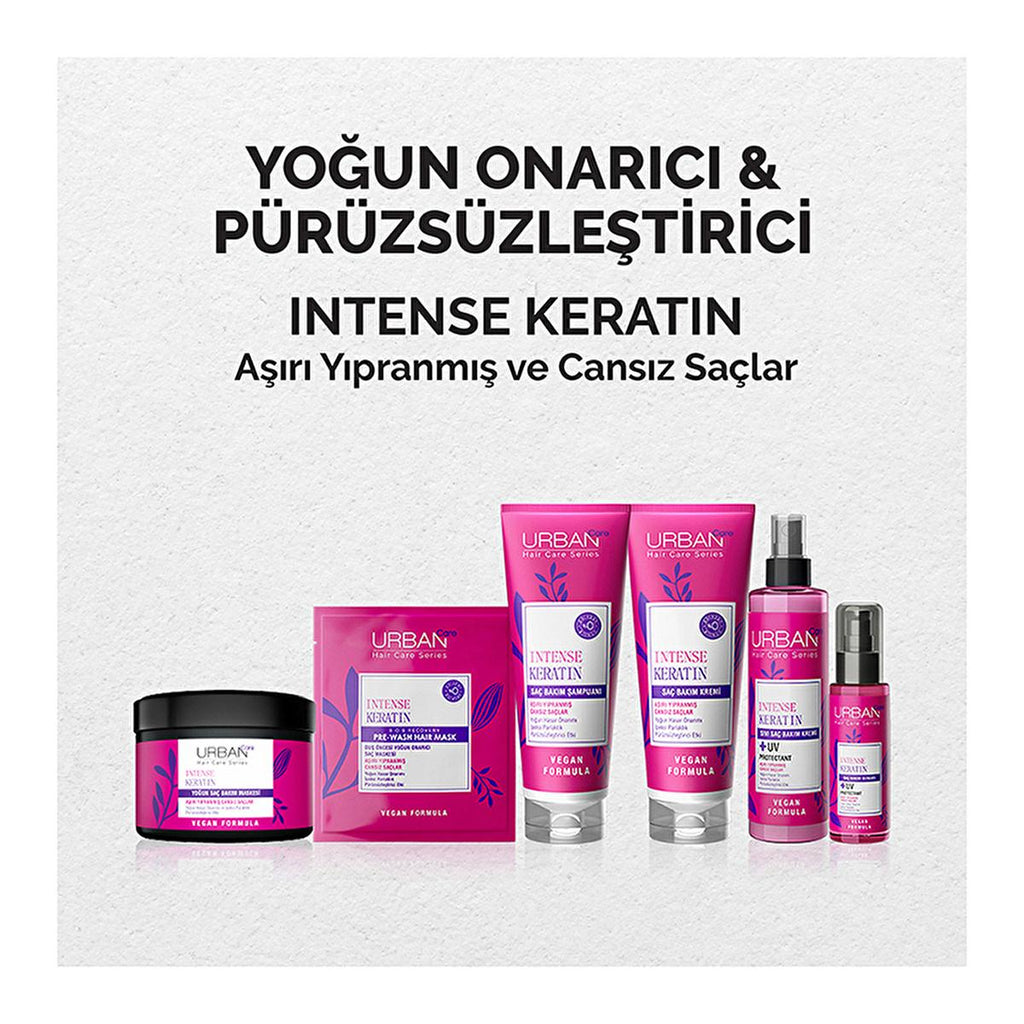 Urban Care Intense Keratin Hair Care Mask - Intensive Repair for Damaged Hair, Vegan & Paraben-Free
