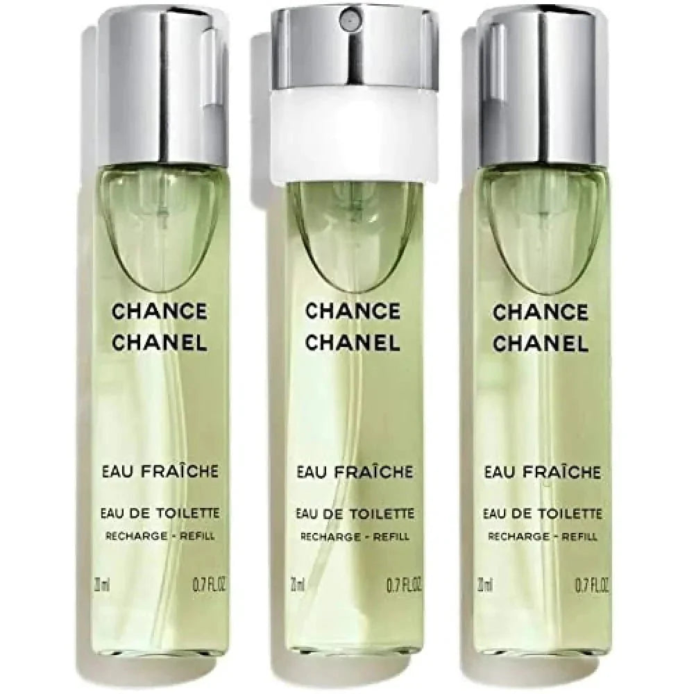 MANDOTOS Chanel Chance Fresh Twist Refills Women's EDT — 3 × 20 ml bottle product shot