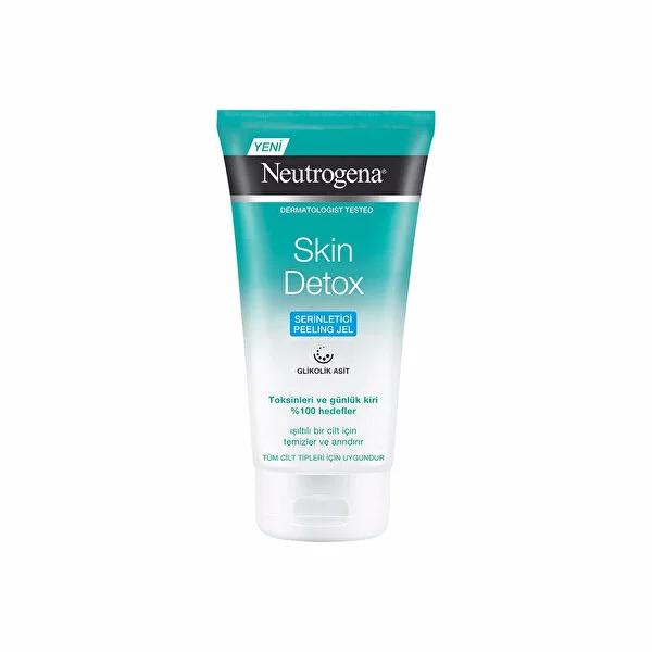 Neutrogena Skin Detox Peeling Gel: Refreshing Facial Cleanser with Glycolic Acid - Gentle Exfoliation, Deep Pore Cleansing & Detoxifying