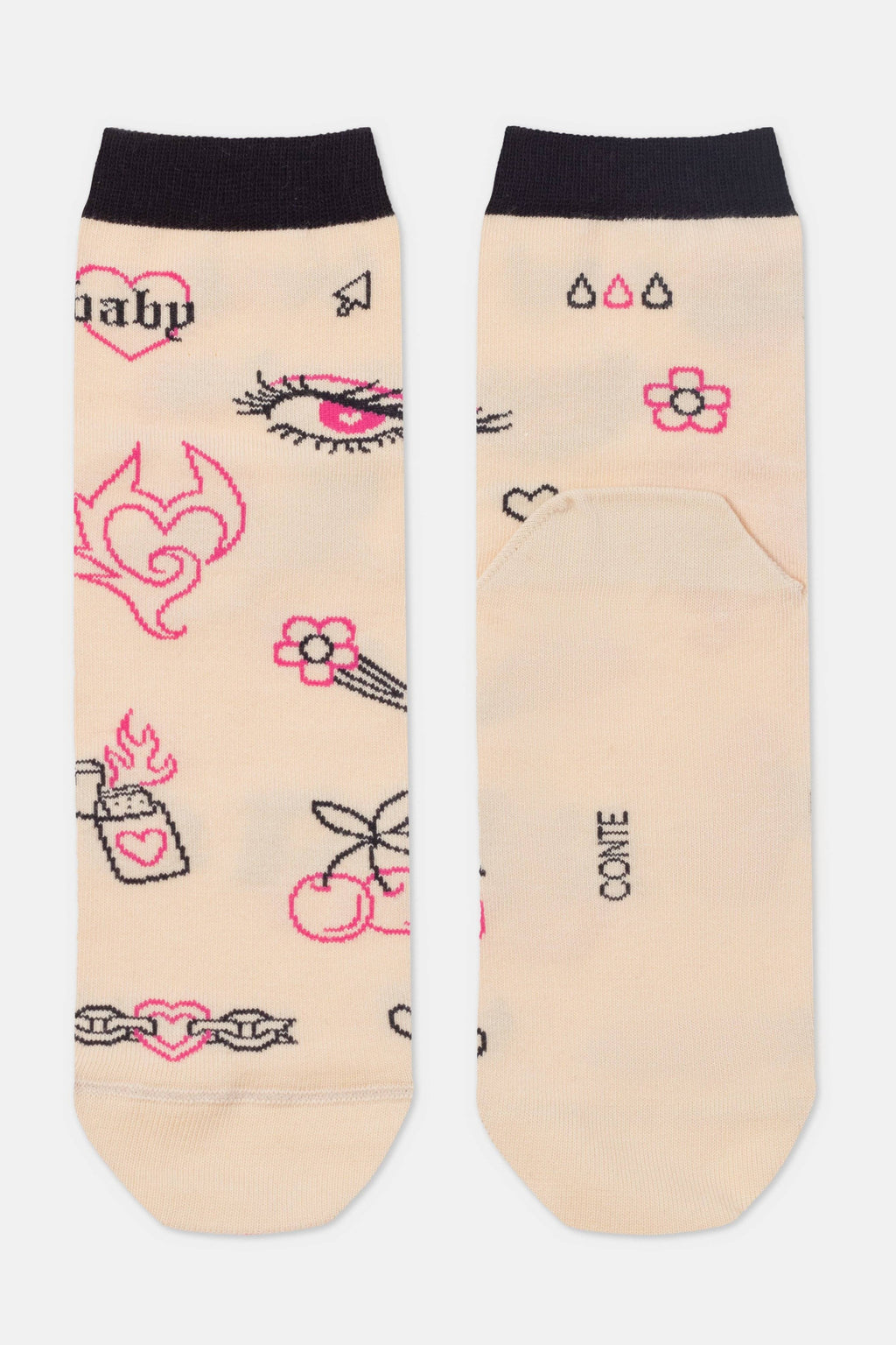 TheRanok.com Cotton Socks Conte Happy 605 - Baby Love — back view