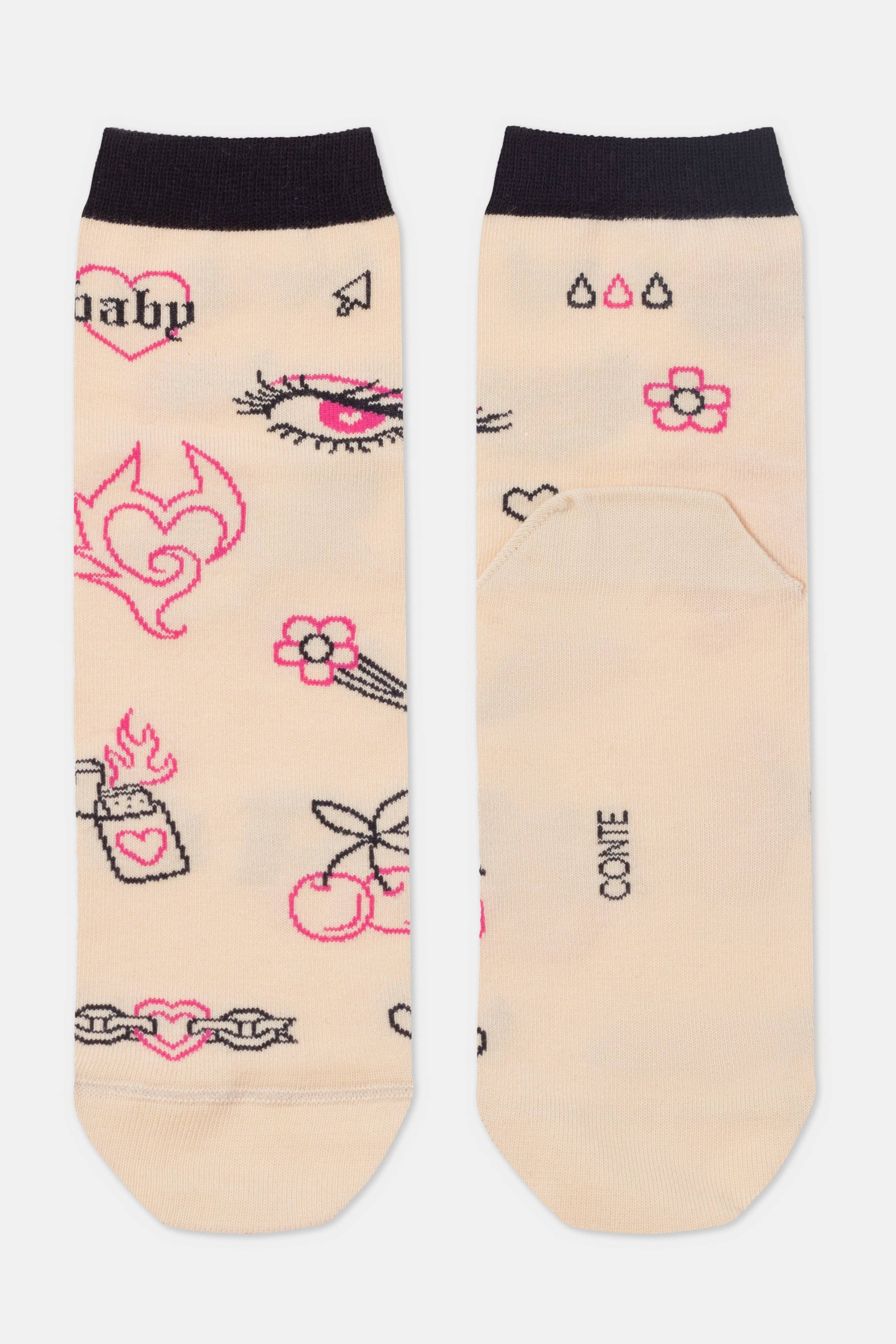 TheRanok.com Cotton Socks Conte Happy 605 - Baby Love — back view