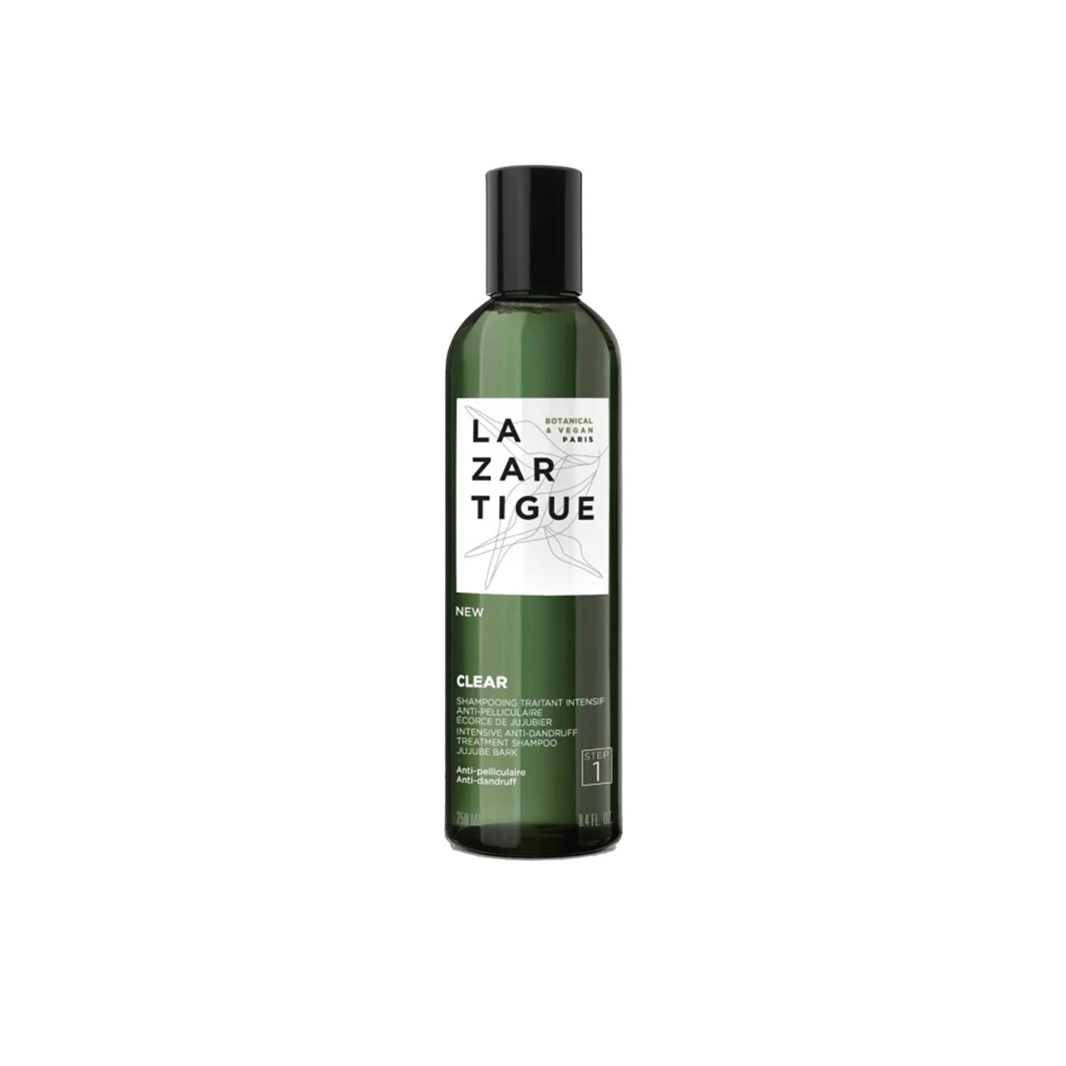 Lazartigue Anti-Dandruff Shampoo, Clear Step 1, 250ml - Gentle Scalp Care for Flaky Scalp Relief