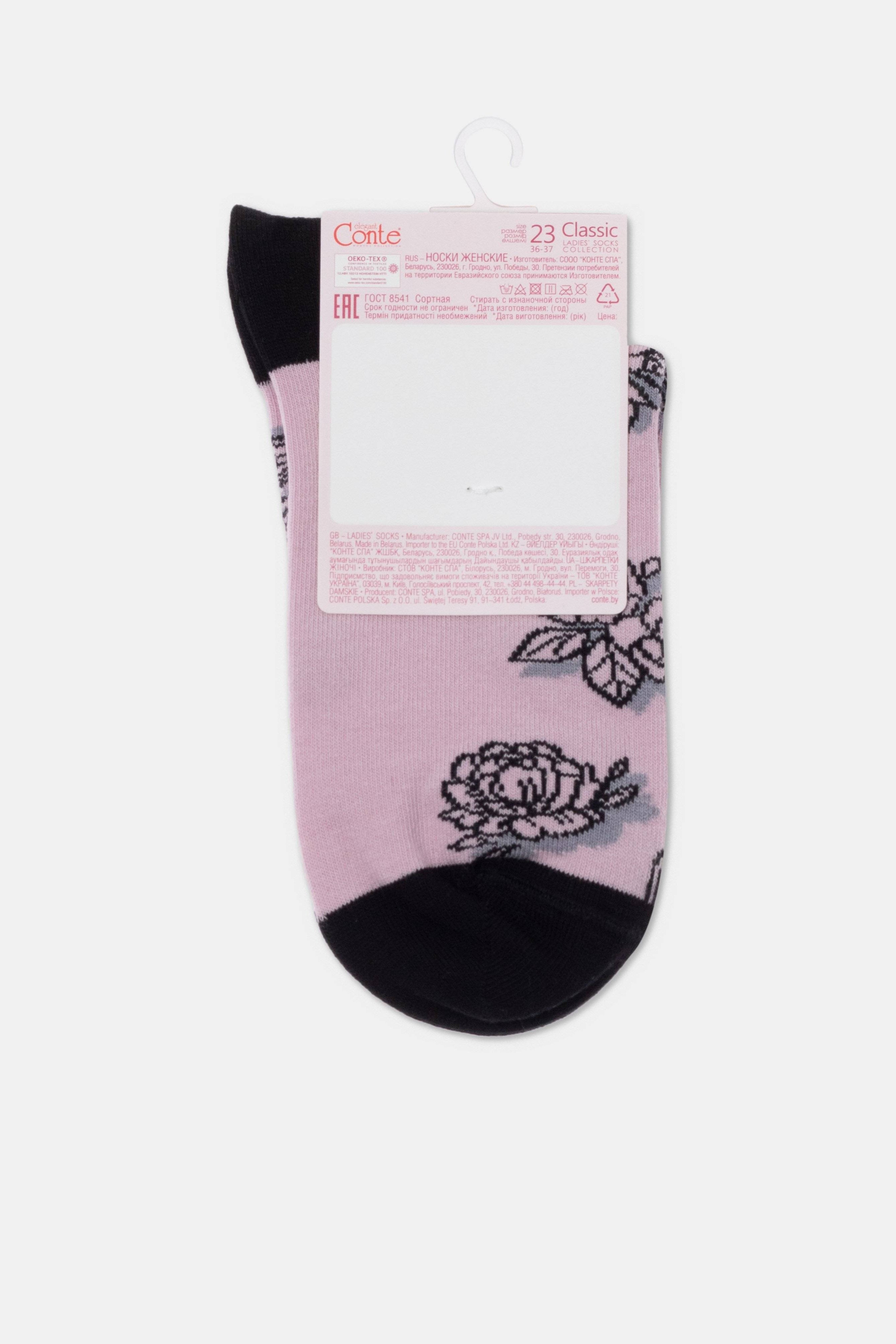 TheRanok.com Conte Cotton Socks Classic - 435 Flowers With Shadow — alternative angle