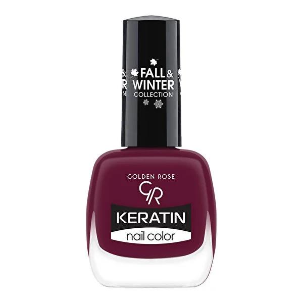 Golden Rose Keratin Nail Polish - Long Lasting Vibrant Color for Fall & Winter - Shade 218