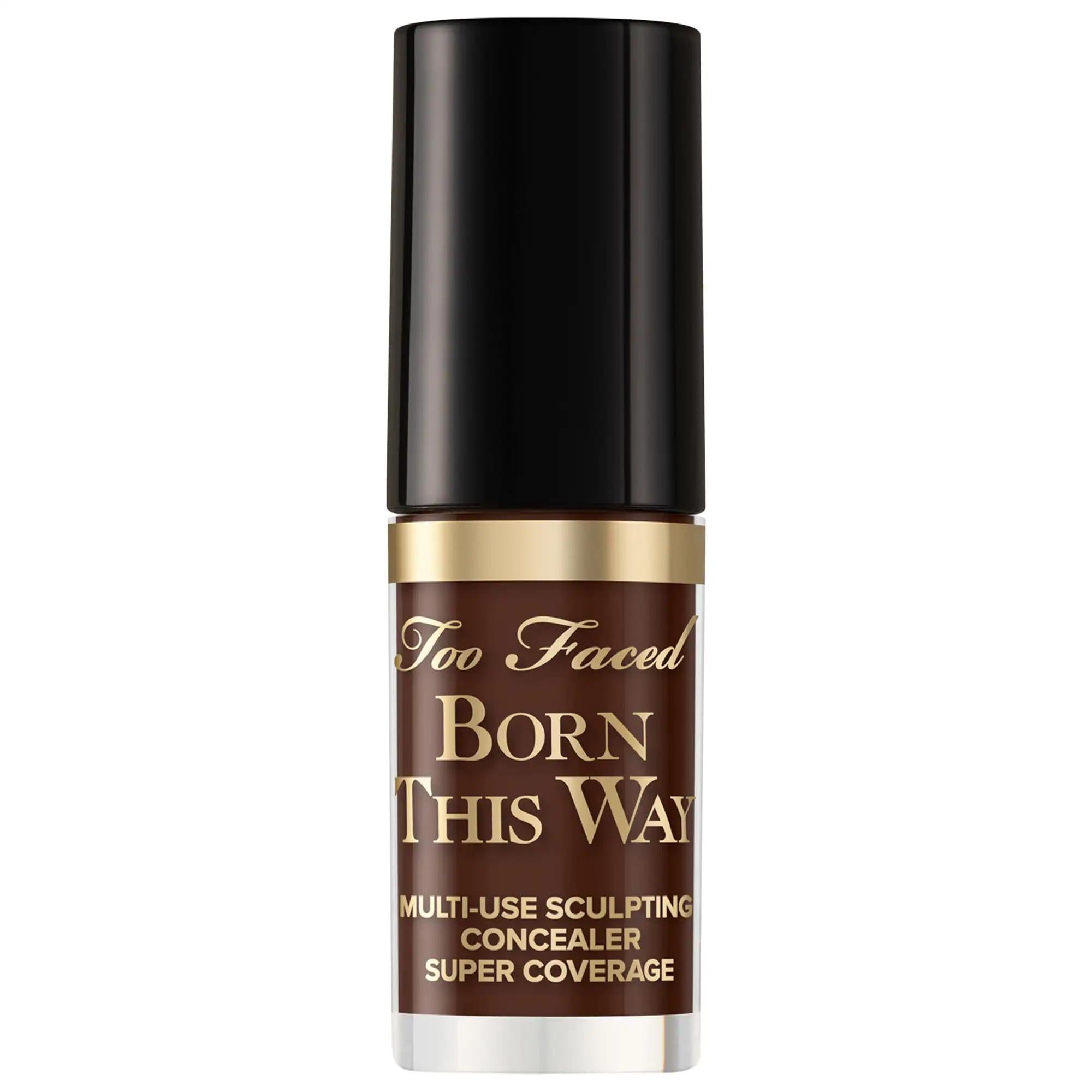 Too Faced Mini Born This Way: Super Coverage Multi-Use Concealer - Full Coverage, Natural Finish, Vegan, Hydrating Concealer