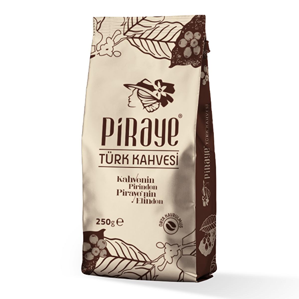 Piraye Traditional Turkish Coffee: Authentic Flavor, Rich Aroma, & Smooth Foam - Medium Roast, Perfect for Copper Pot & Electric Makers