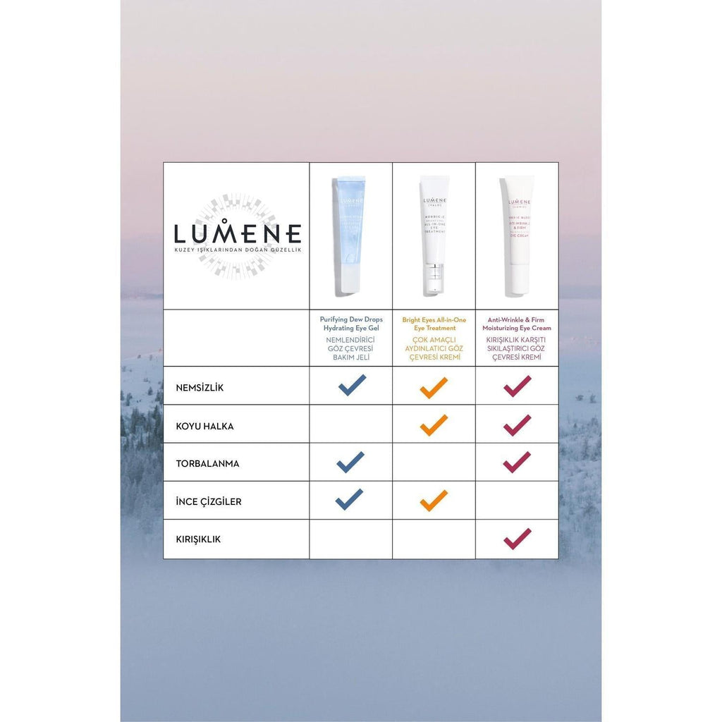 Lumene Bright Eyes All-In-One Multi-Purpose Eye Cream - Anti-Aging, Brightening, Vegan Formula for All Skin Types