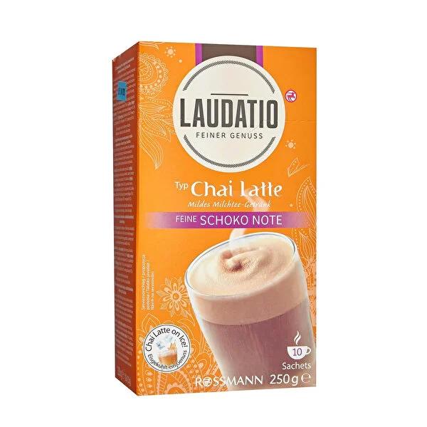 Laudatio Chocolate Chai Latte Mix 250g - Authentic Vanilla & Cinnamon Aroma, Hot & Cold Beverage