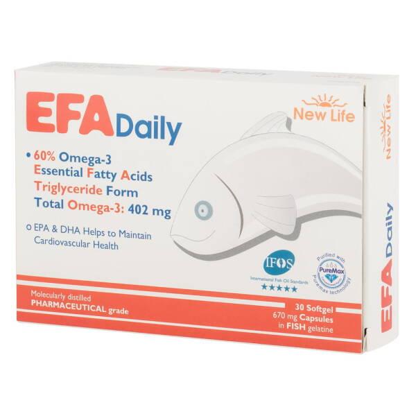 New Life Omega-3 Dietary Supplement - 670mg Fish Gelatin Capsules, Gluten-Free, IFOS Certified