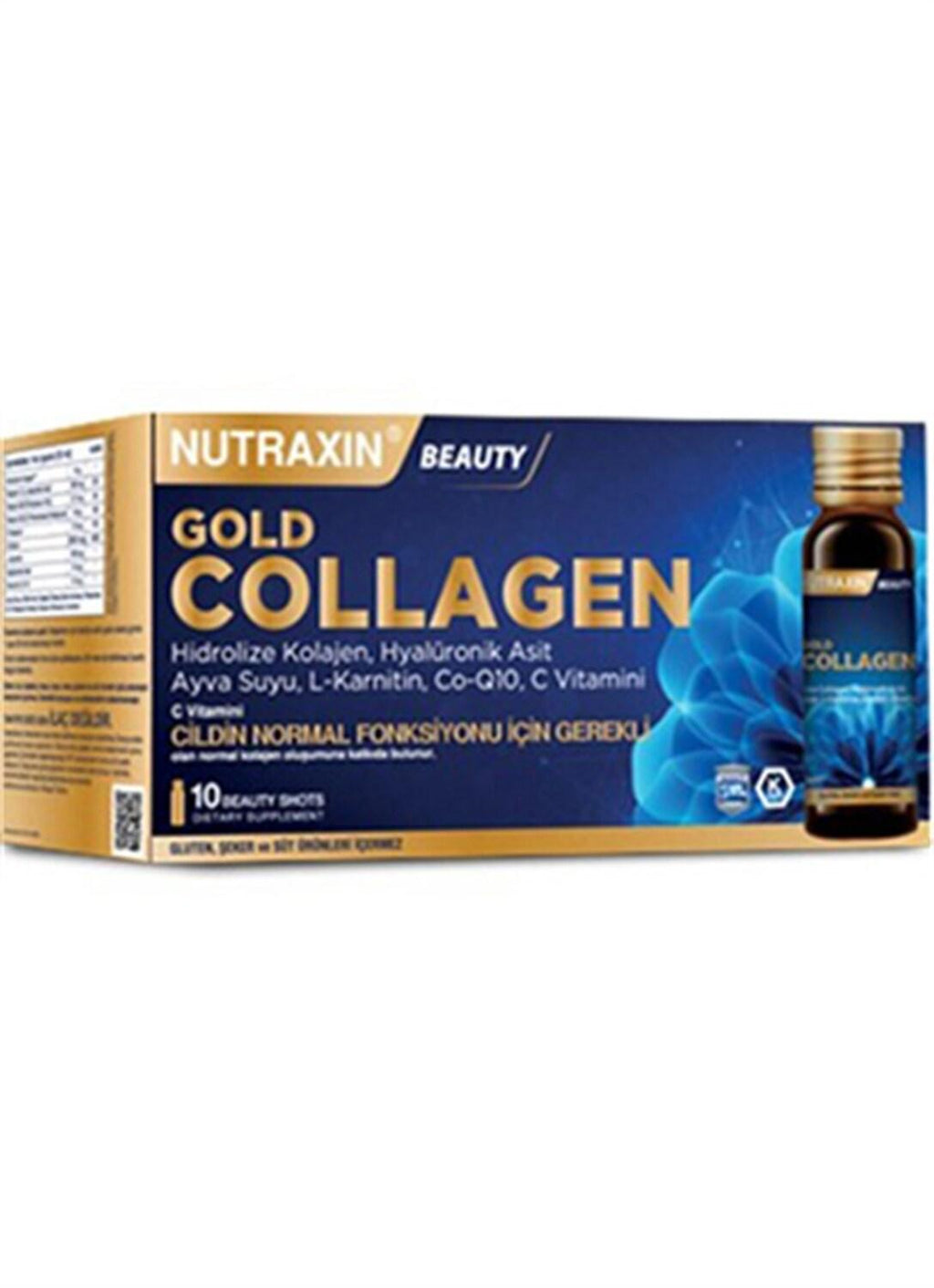 Nutraxin Beauty Collagen Drink: 10,000mg Hydrolyzed Collagen, Hyaluronic Acid, & Vitamin C - Anti-Aging Skin, Hair & Nail Support