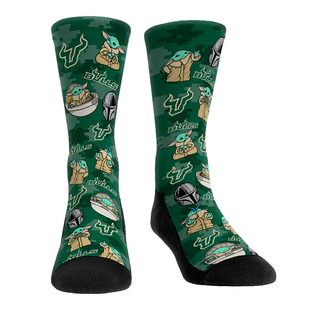 Rock 'Em Socks Rock 'Em Socks USF Bulls - Star Wars  - Grogu All-Over — main product shot