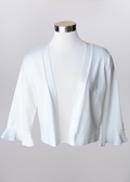 KADOU BOUTIQUE Ruffled Sleeve Knit Bolero — lifestyle context