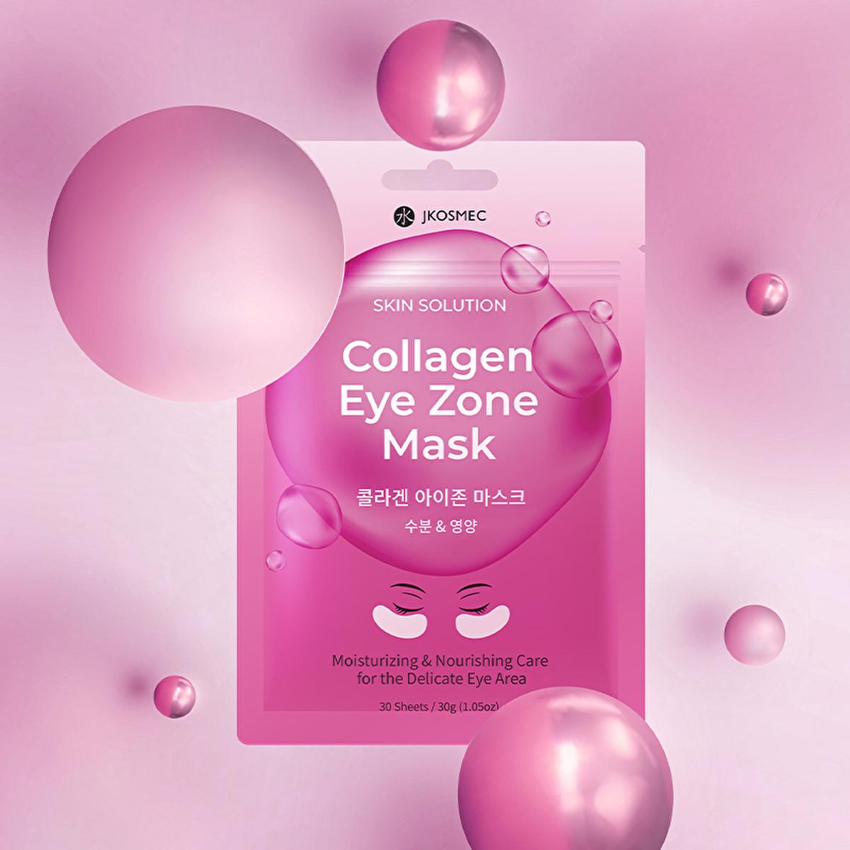 JKosmec Collagen Eye Mask - Hydrating, Anti-Aging, Vitamin E Rich - 30 Masks
