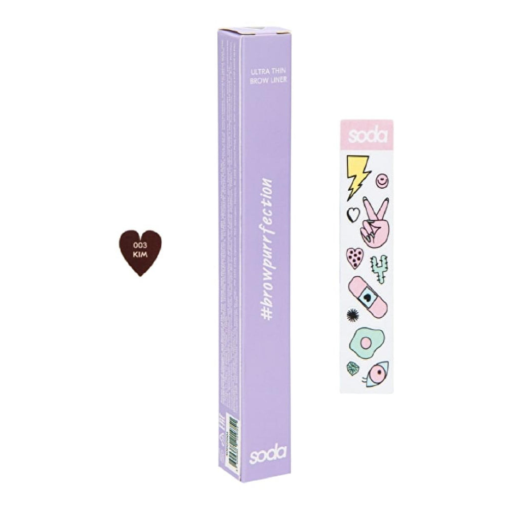 Soda Ultra Thin Brow Liner - Precise Eyebrow Definition with Long-Lasting Formula - Eyebrow Liner, Ultra-Thin Brow Pencil