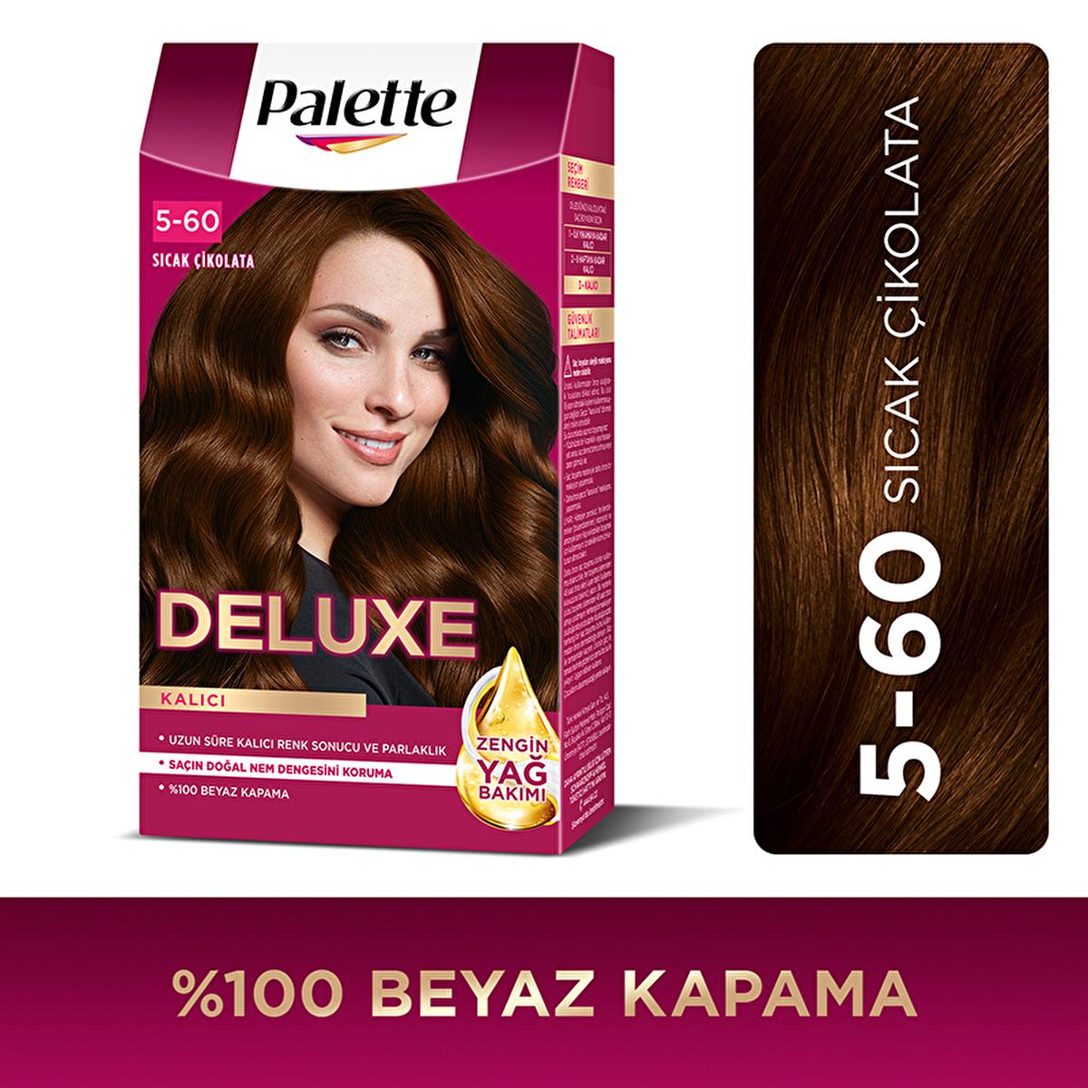 Palette Deluxe Warm Chocolate Hair Dye 5-60 - Long-Lasting, Nourishing Hair Color