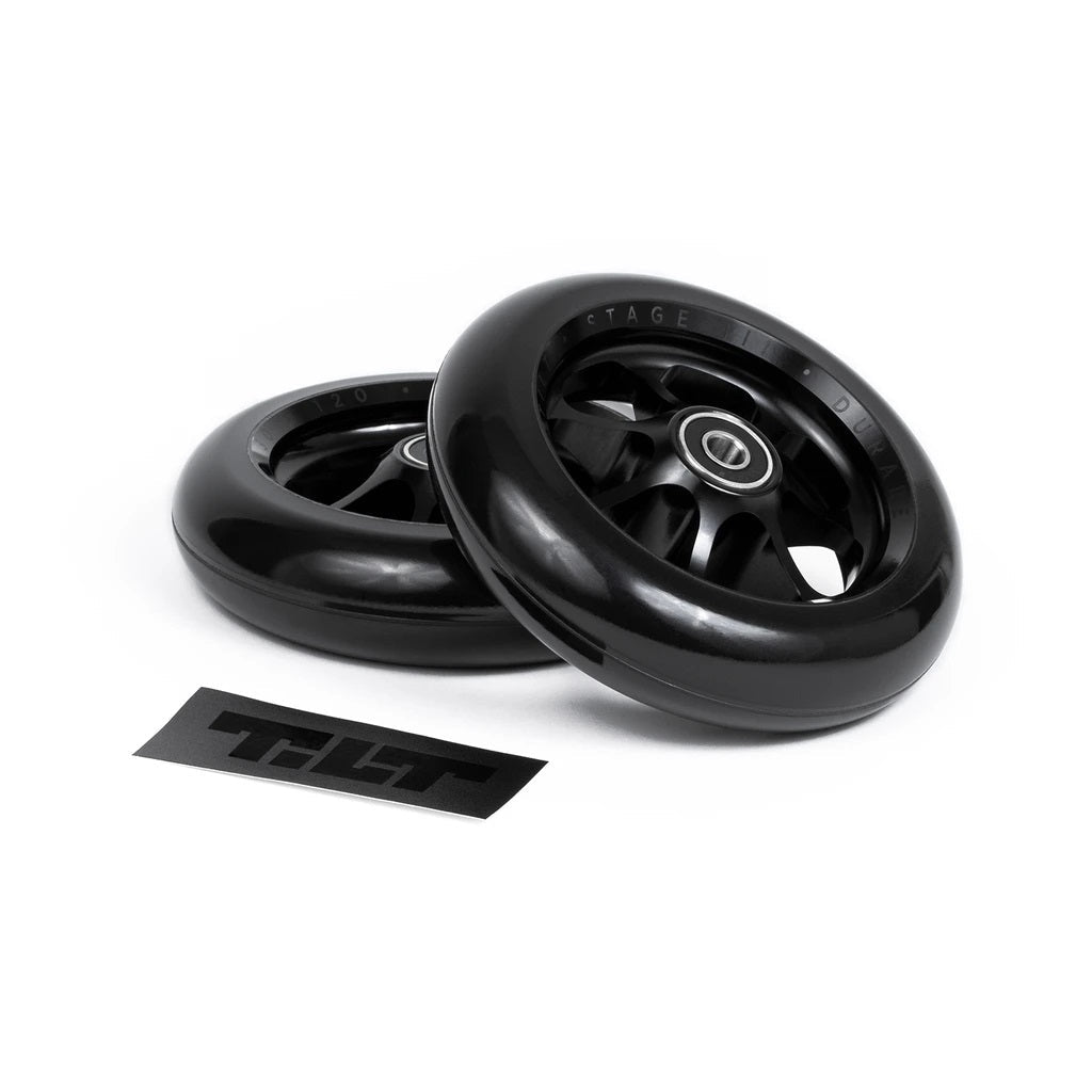 Tilt Durare Spoked Wheels 24x110mm - Black (Pair), detail view