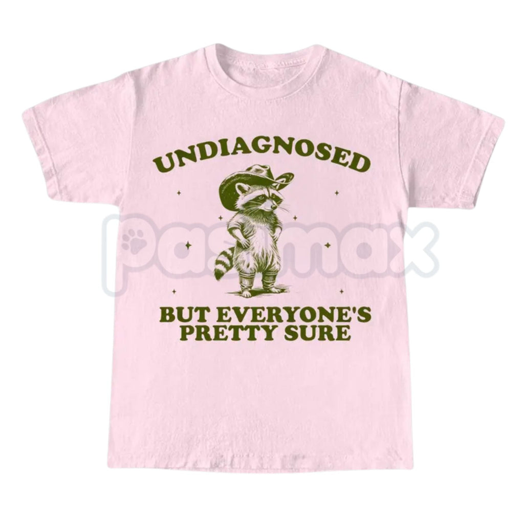 "Undiagnosed But Everyone's Pretty Sure" T-Shirt – Funny ADHD Meme Graphic Tee, Premium 100% Cotton Mental Health Awareness Top, Soft Lived-In Heavyweight Relatable Neurospicy Shirt, Made in USA