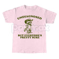 "Undiagnosed But Everyone's Pretty Sure" T-Shirt – Funny ADHD Meme Graphic Tee, Premium 100% Cotton Mental Health Awareness Top, Soft Lived-In Heavyweight Relatable Neurospicy Shirt, Made in USA