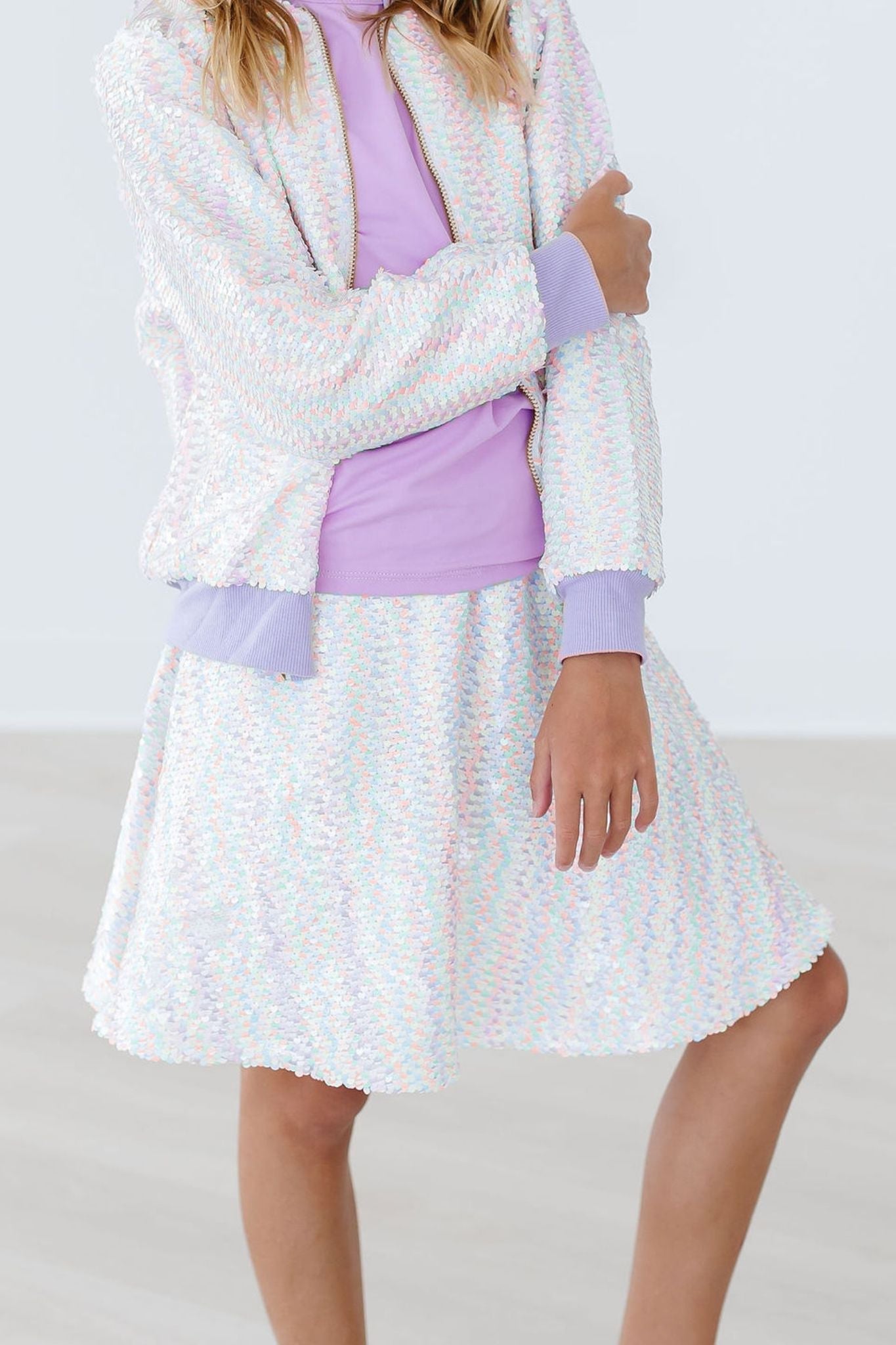 Mila & Rose ® Unicorn Flip Sequin Twirl Skort — main product shot