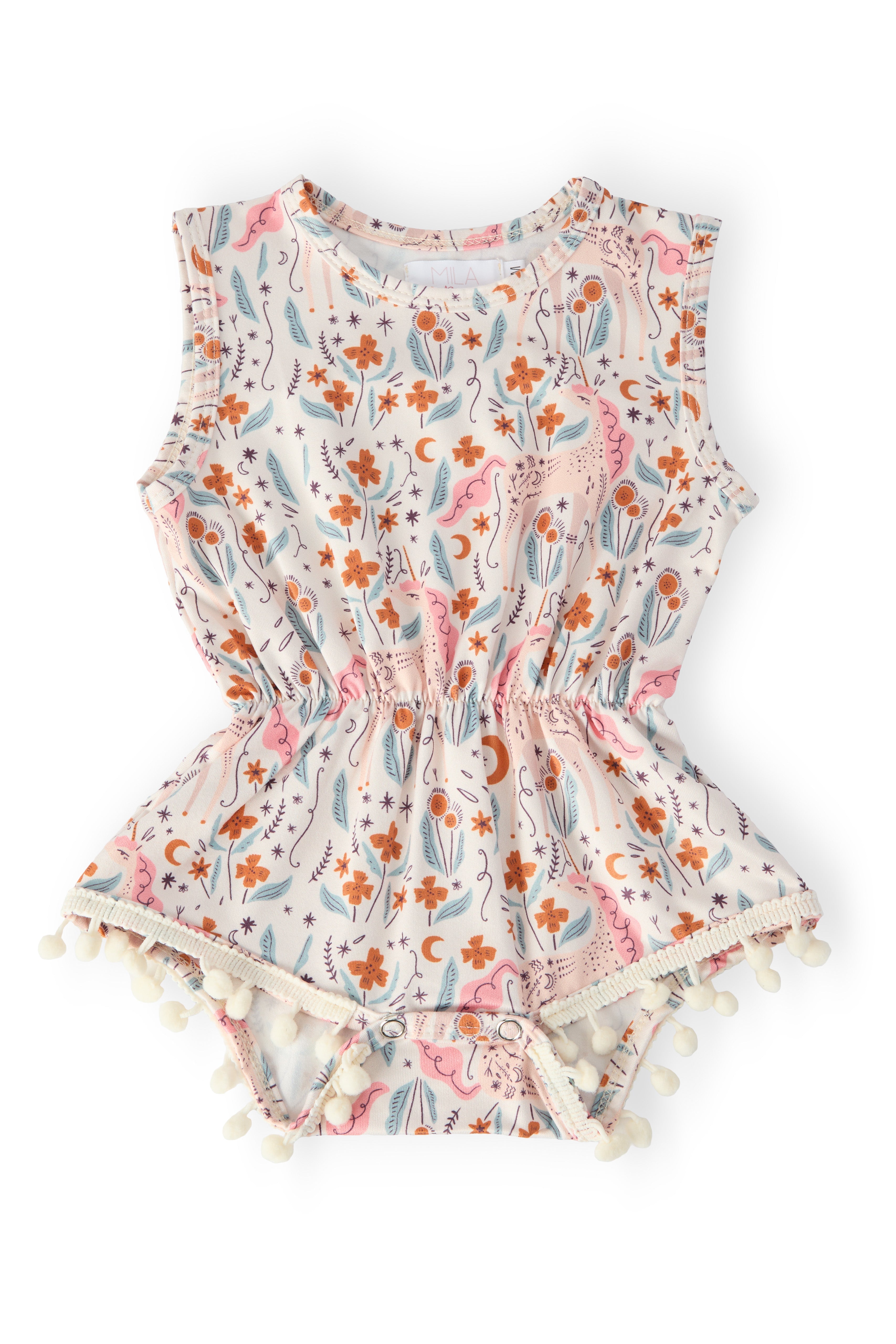 Mila & Rose ® Unicorn Soiree Pom Pom Romper — main product shot
