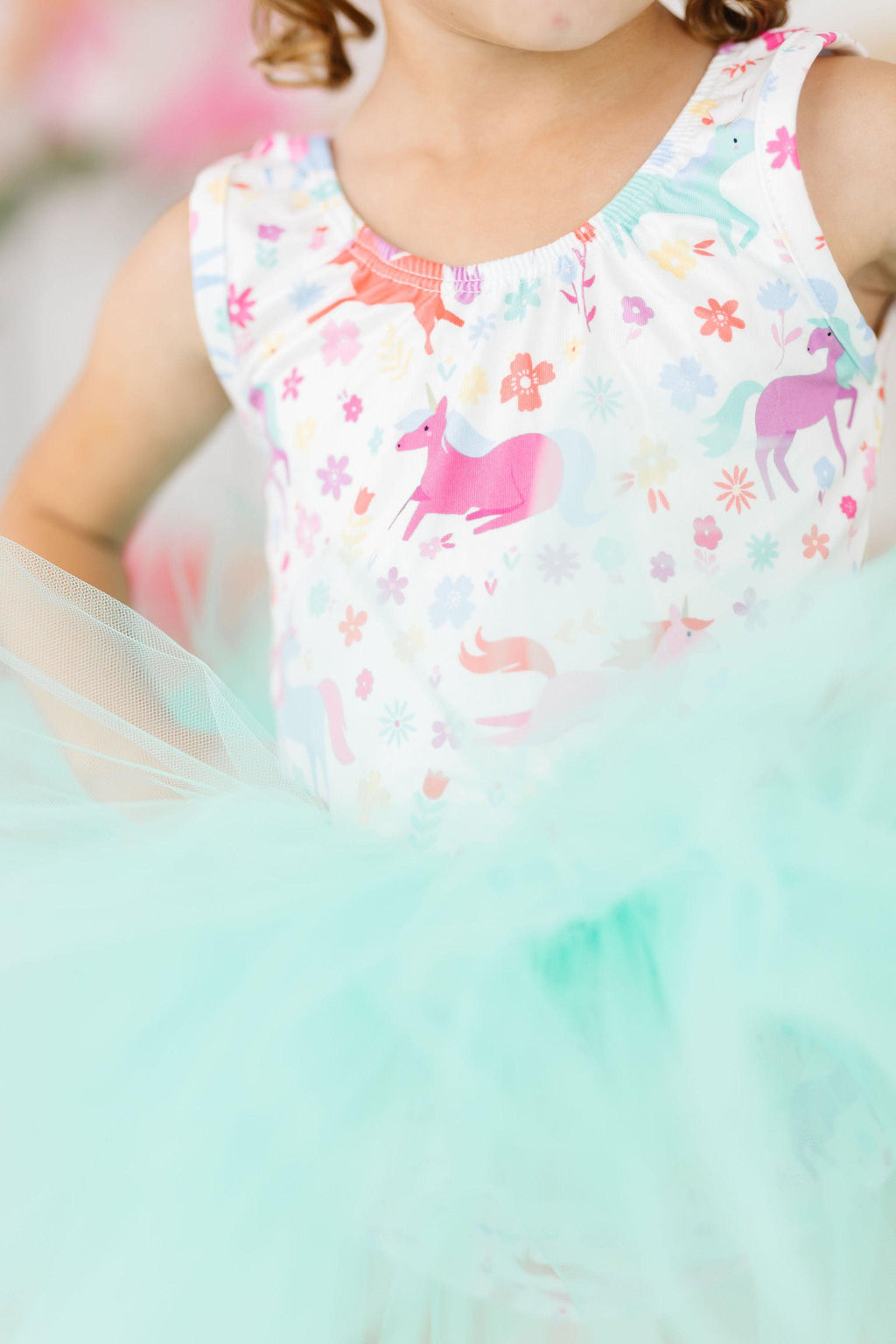 Mila & Rose ® Unicorn Wish Tank Tutu Leotard — detail close-up
