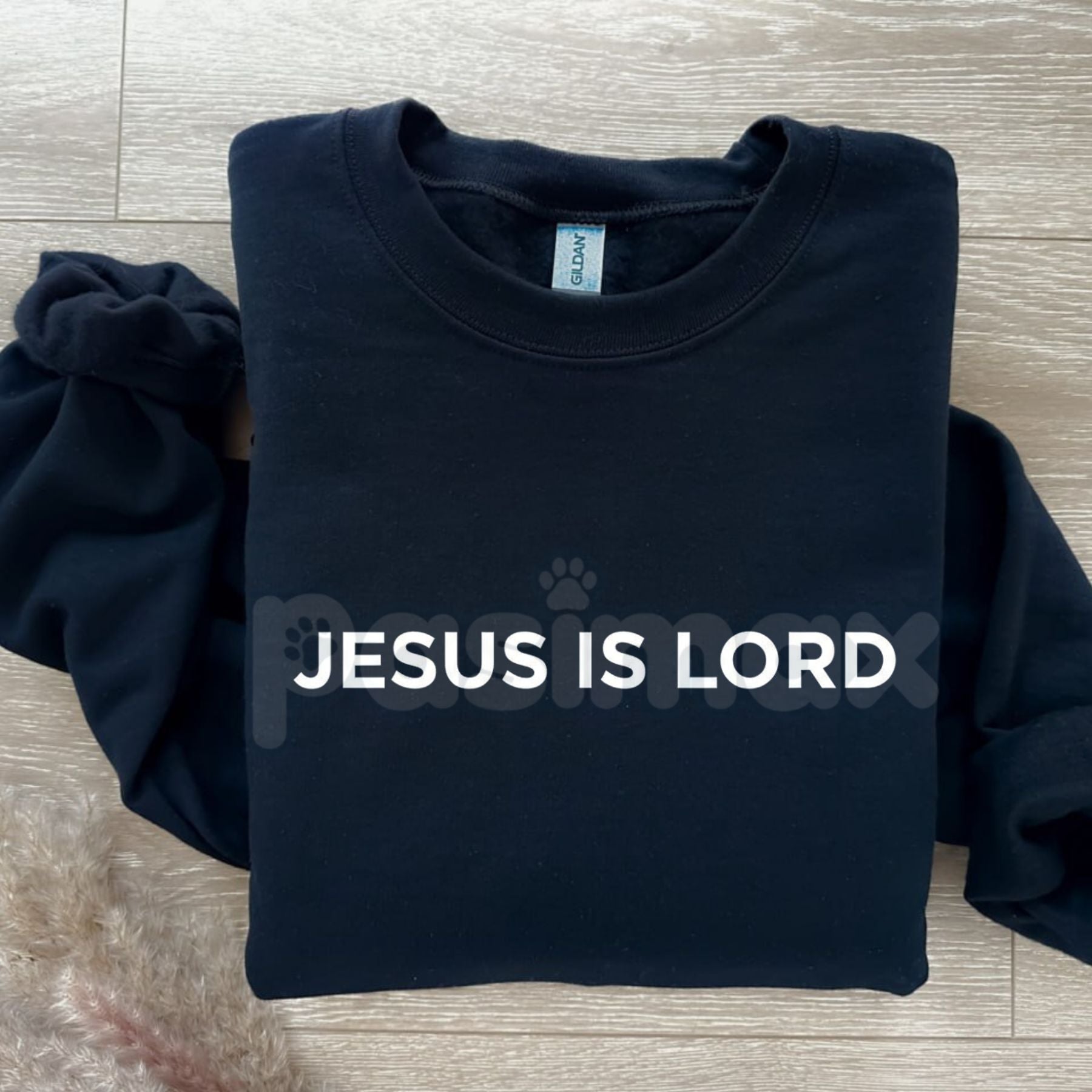 Pasimax Unisex JESUS IS LORD Sweatshirt | Christian Faith Statement Jumper | Religious Scripture Apparel | Spiritual Gift Cre