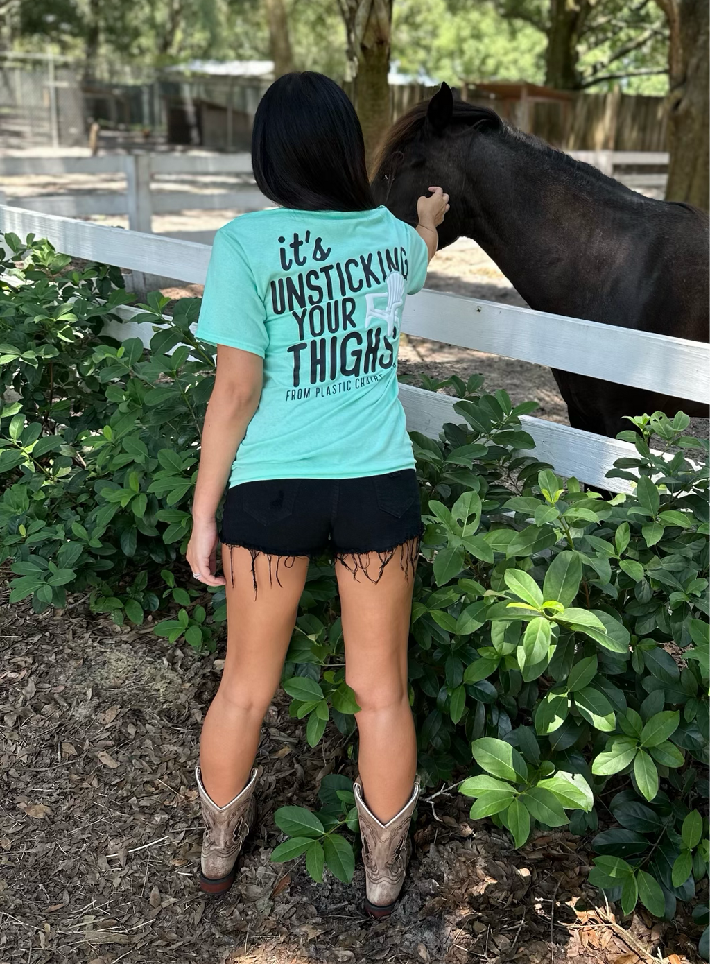 Luckless Outfitters Unsticking Season Tee — detail close-up
