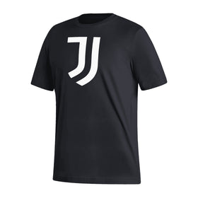 adidas Men's Juventus Short Sleeve Crest Tee - BLACK / WHITE