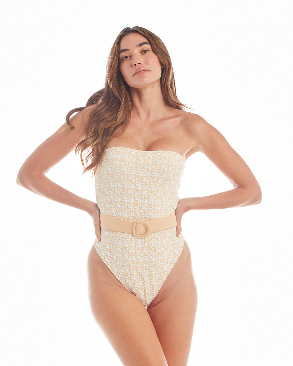 LA'AVANA Yellow Coral One-Piece — lifestyle context