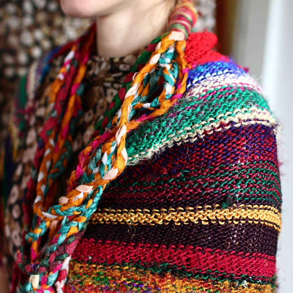 Darn Good Yarn Darn Good Yarn Moment of Zen Shawl Kit — construction detail