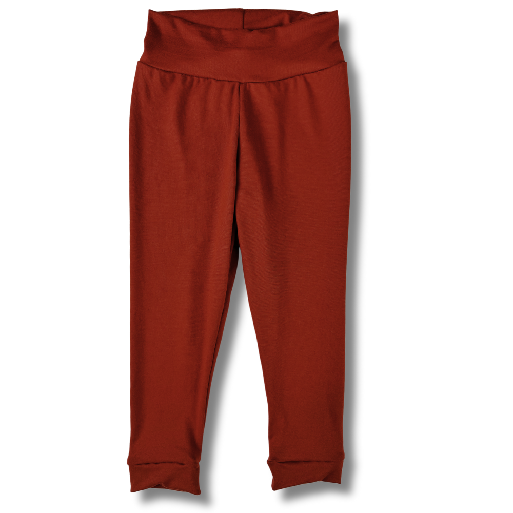 bumblitostore bumblitostore Bamboo Leggings in Brick — detail close-up