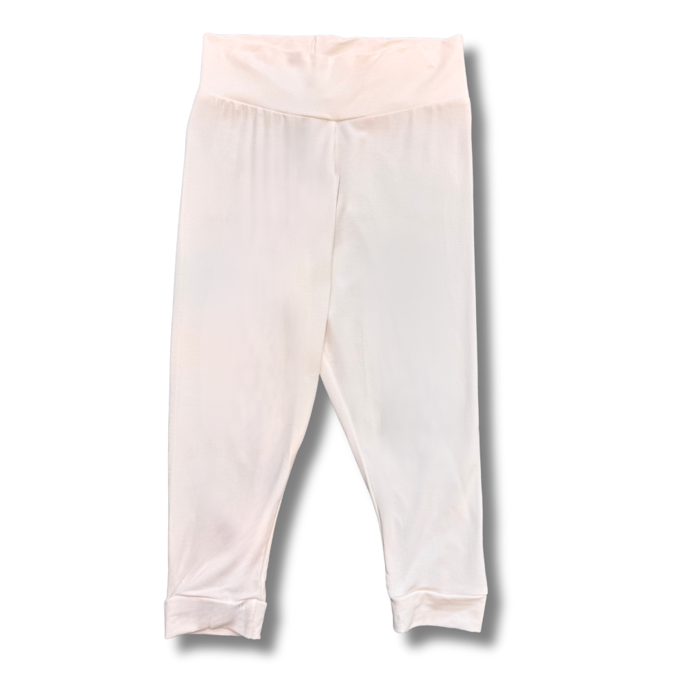 bumblitostore Bamboo Leggings in Ivory — detail close-up