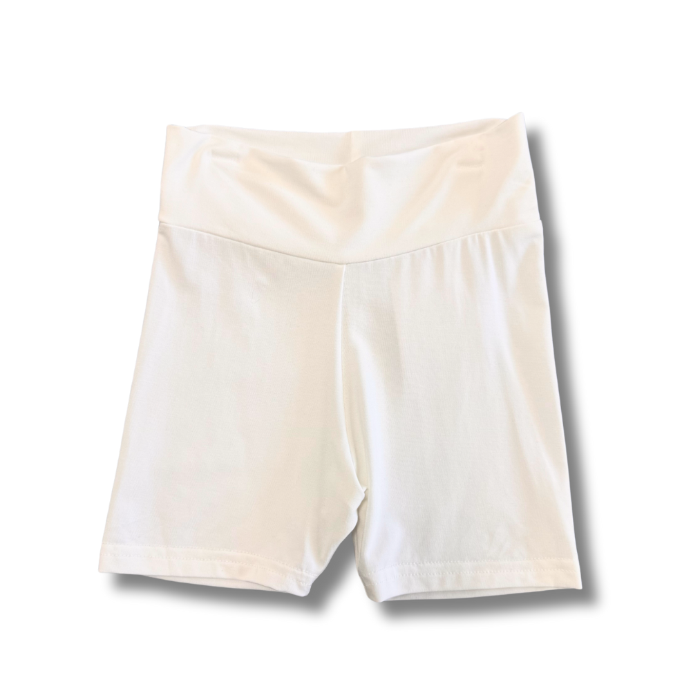 bumblitostore Bamboo Cartwheel Shorts in Ivory — detail close-up
